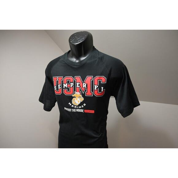 Under Armour Gym Shirt HeatGear USMC US Marines Athletic Tee Mens Medium - Picture 1 of 9